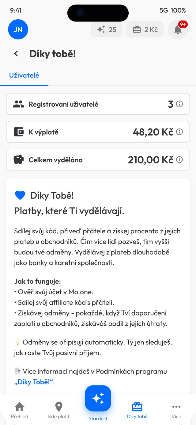Díky Tobě v Mo.one App