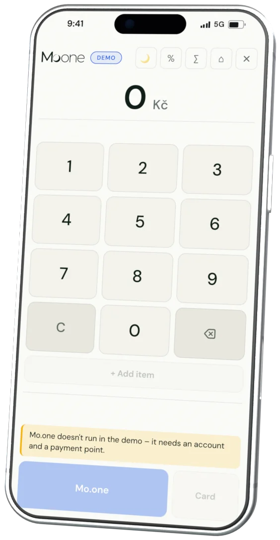 A phone as a terminal with the Hub Lite till